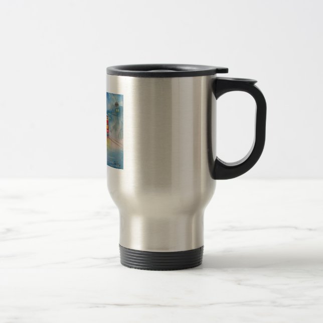 Mug De Voyage Couples romantiques de TRAM ROMANTIQUE de COUPLES (Droit)