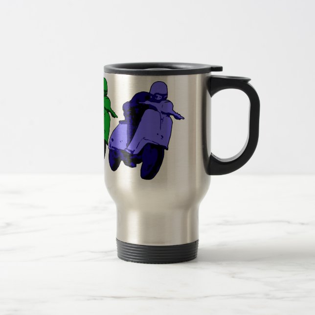 Mug De Voyage Coureur de scooter de l'art de bruit RVB (Droit)