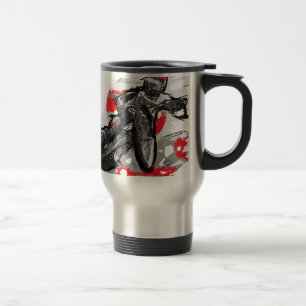Mug De Voyage Coureur plat de moto de voie de speed-way