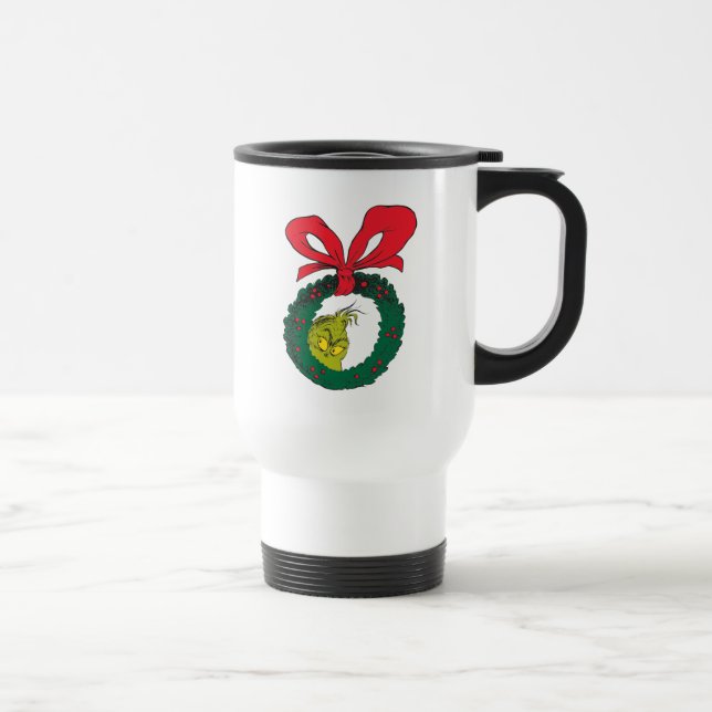 Mug De Voyage Couronne de Noël | Grinch Classique (Droite)
