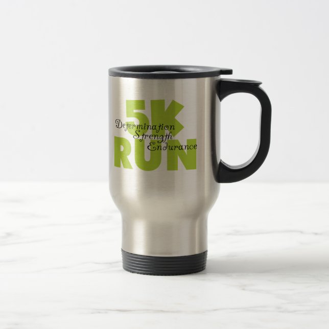 Mug De Voyage Course 5 000 verte printemps (Droit)