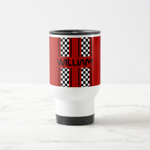 Mug De Voyage Course Automatique Personnalisée Cool Rouge Et Noi