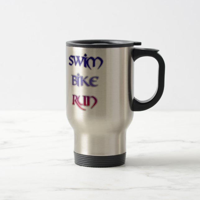 Mug De Voyage Course de vélo de bain de triathlon (Droit)