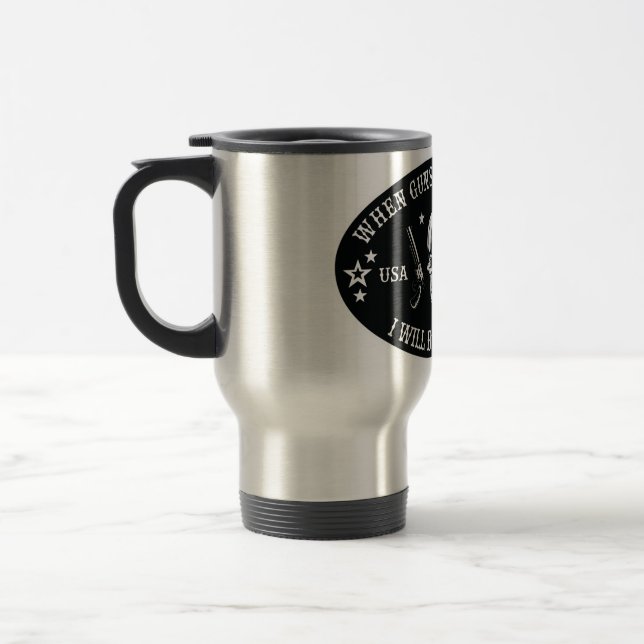 Mug De Voyage Coussin décoratif 2e amendement (Gauche)