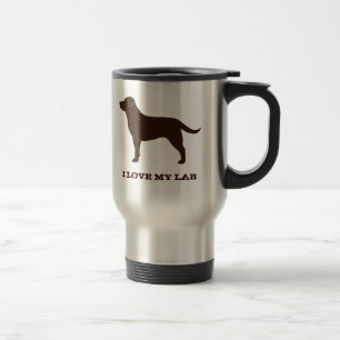Mug De Voyage Coutume de silhouette de chien de labrador