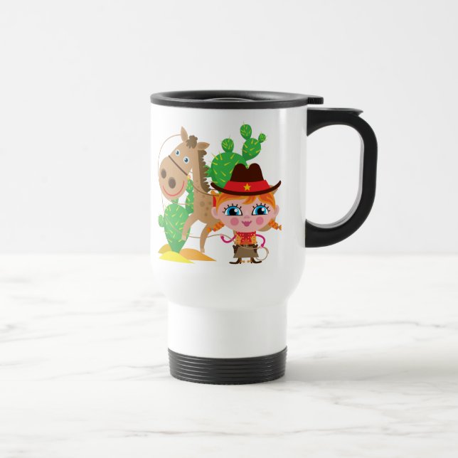Mug De Voyage Cow-girl et cheval (Droite)