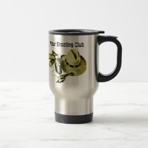 Mug De Voyage Cowboy Action Tir Engin Voyage Café Mug