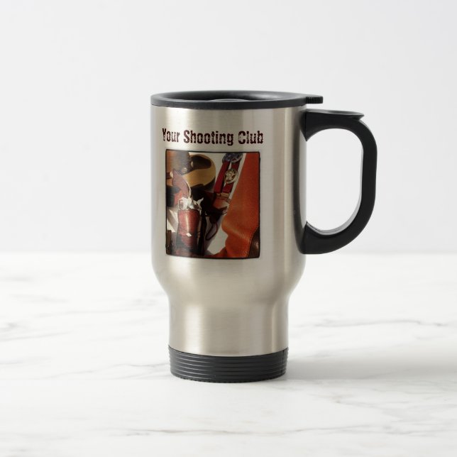 Mug De Voyage Cowboy Action Tir Engin Voyage Mug (Droit)