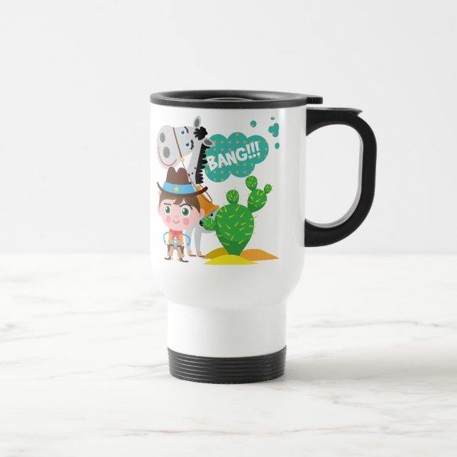 Mug De Voyage Cowboy et cheval (Droite)