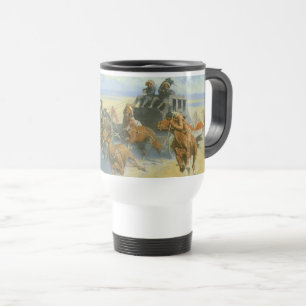Mug De Voyage Cowboy vintage, avalant le chef proche, Remington