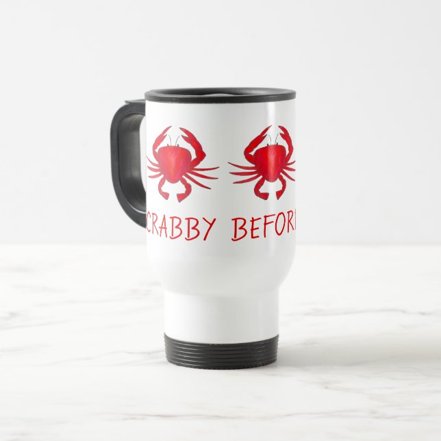 Mug De Voyage Crabby Avant Café Rouge Baltimore Crabe du Marylan (Devant gauche)