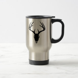 Mug De Voyage Crâne de chasse de cerfs communs avec des