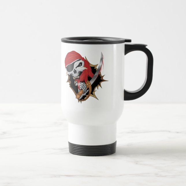 Mug De Voyage Crâne de pirate (Droite)
