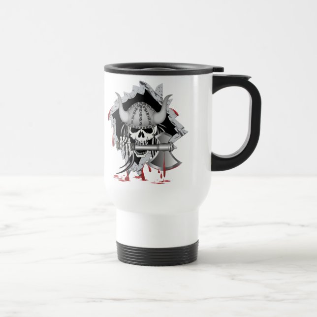 Mug De Voyage Crâne de Viking (Droite)