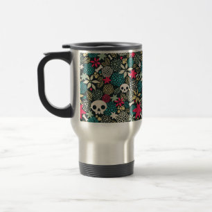 Mug De Voyage Crâne en fleurs