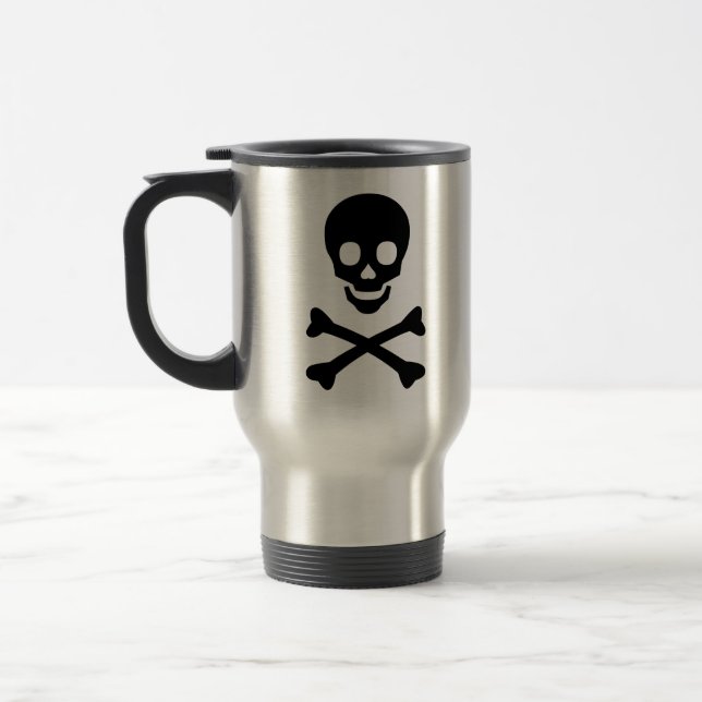 Mug De Voyage Crâne et os croisés (Gauche)
