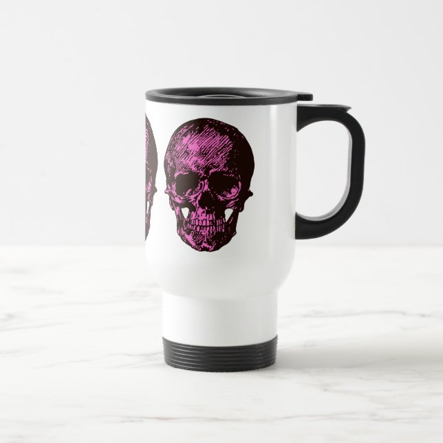 Mug De Voyage Crâne rose (Droite)