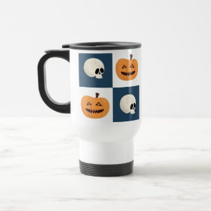 Mug De Voyage Crânes et Citrouilles