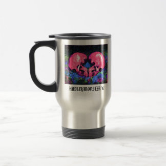 MUG DE VOYAGE CRÂNES ROSES DE COEUR