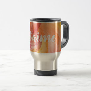 Mug De Voyage Cravate-Dye flamme rouge orange peint Aquarelle d'