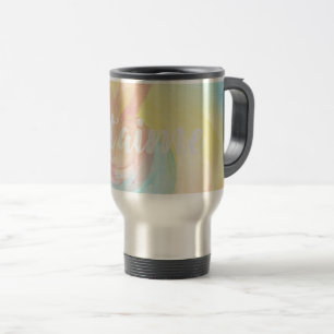 Mug De Voyage Cravate-Dye Retro Pastel Peinture d'Aquarelle dans