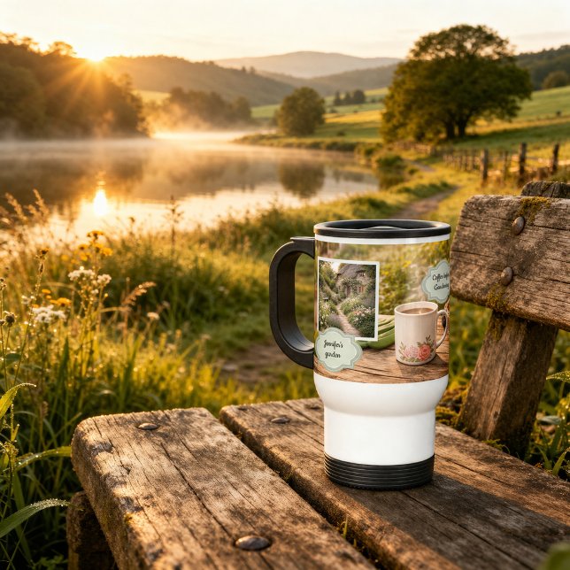 Mug De Voyage Create your own Coffee before gardening photo (Create your own Coffee before gardening photo Travel Mug. You can add your own photo, name and text.)