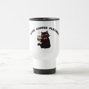 Mug De Voyage Création de café avec chat drôle – “Encore du café