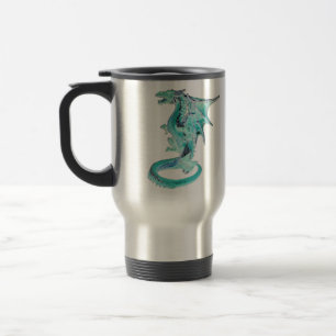 Mug De Voyage Créature Fantastique Mythique Art Dragon Bleu Ciel