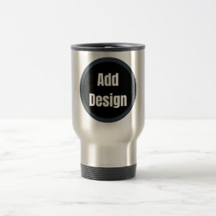 Mug De Voyage Créez votre propre bleu gris foncé personnalisé