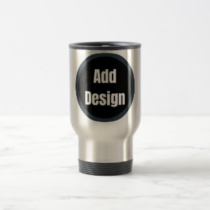 Mug De Voyage Créez votre propre bleu gris foncé personnalisé