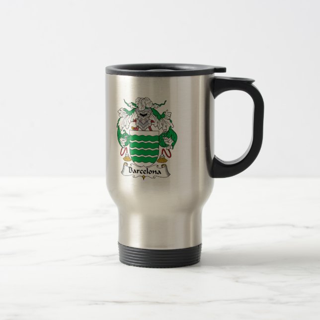 Mug De Voyage Crête de famille de Barcelone (Droit)