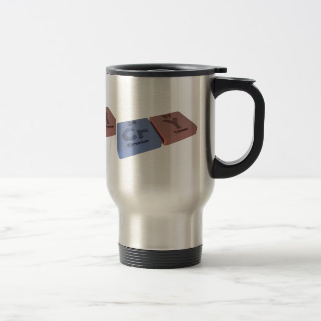Mug De Voyage Cri comme chrome de Cr et yttrium de Y (Droit)