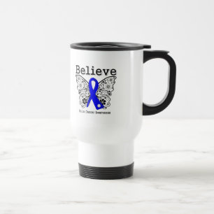 Mug De Voyage Croire - Cancer du côlon Papillon