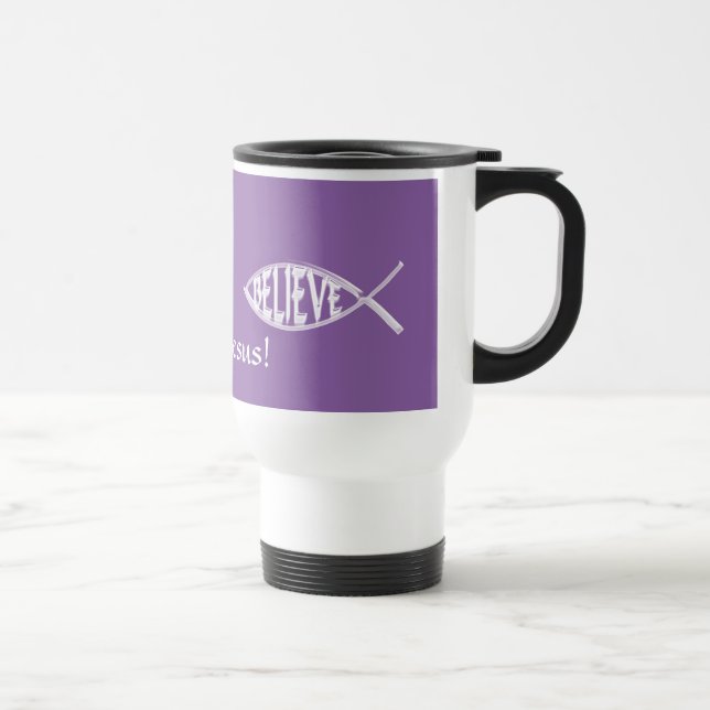 Mug De Voyage Croire Poisson Lavande (Droite)