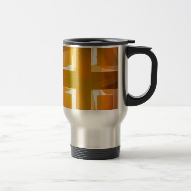 Mug De Voyage Croix religieuse rouge et jaune (Droit)
