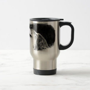Mug De Voyage Croquis noir et blanc Loup gris