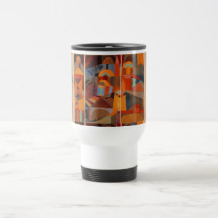 Mug De Voyage Cubisme Abstrait coloré Klee Temple Gardens