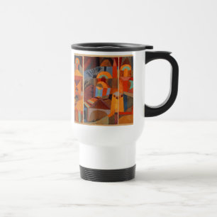 Mug De Voyage Cubisme Abstrait coloré Klee Temple Gardens