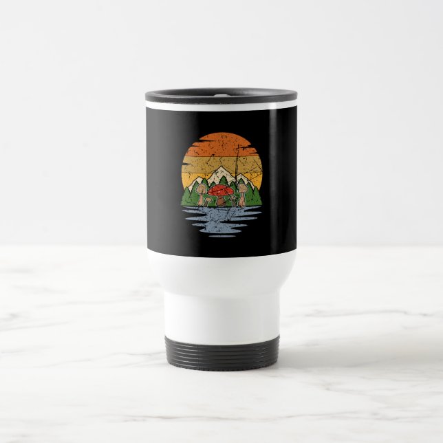 Mug De Voyage Cueillette de champignons rétro (Centre)