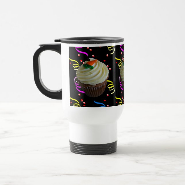 Mug De Voyage Cupcake de carottes avec Confetti (Gauche)