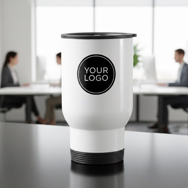 Mug De Voyage Custom Logo | Modern Minimalist Personalized (Créateur téléchargé)