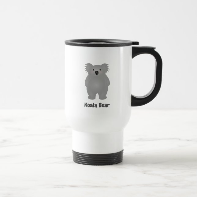 Mug De Voyage Cute Australia Baby Koala Bear Ajouter Votre Nom (Droite)