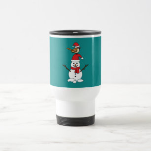 Mug De Voyage Cute Bruant sur Snowman