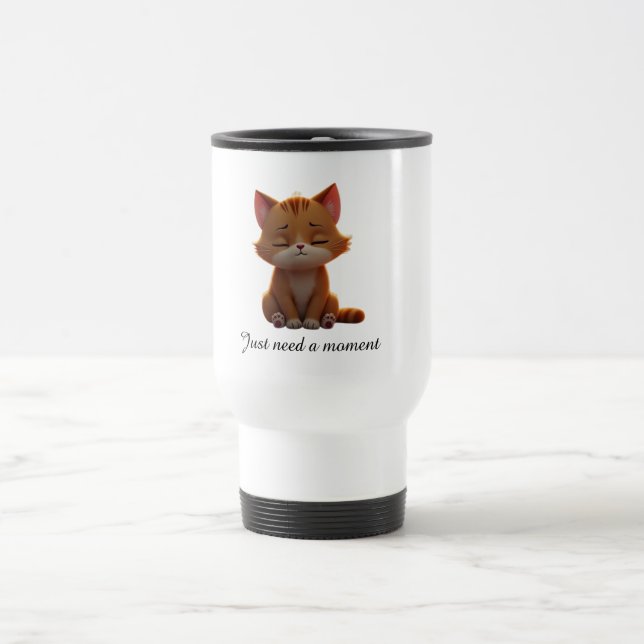 Mug De Voyage Cute cat - beautiful present for animal lover (Centre)