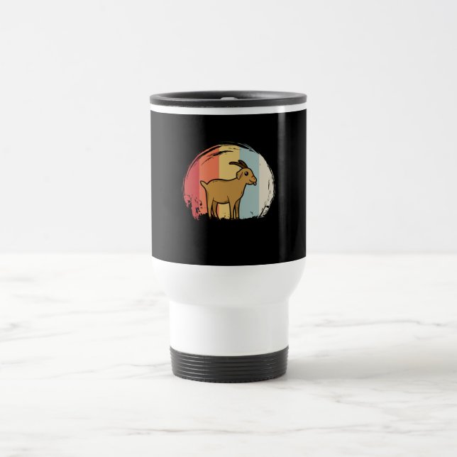 Mug De Voyage Cute chèvre Retro (Centre)
