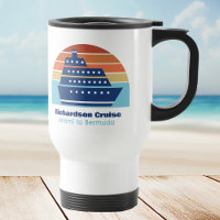 Cute Cruise Ship Famille Voyage Coucher de soleil 