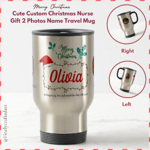 Mug De Voyage Cute Custom Christmas Nurse Gift 2 Photos Nom