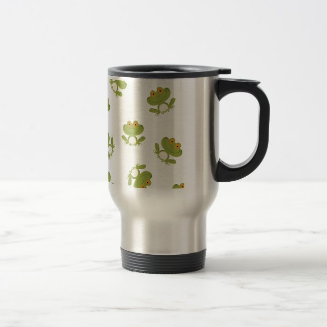 Mug De Voyage Cute Green Frog (Droit)