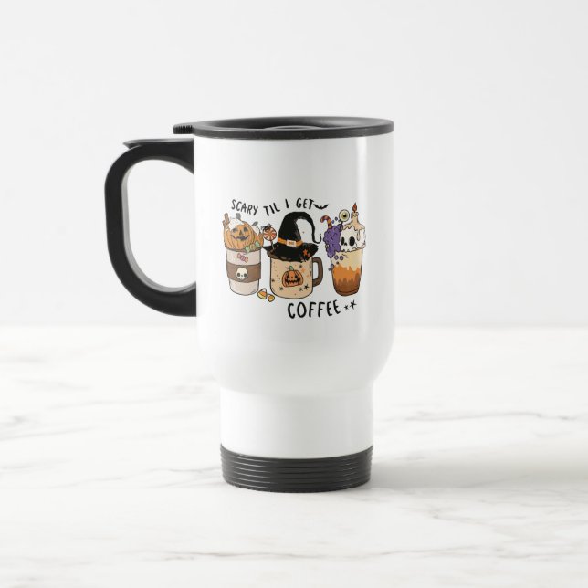Mug De Voyage Cute Louveur de café Halloween (Gauche)
