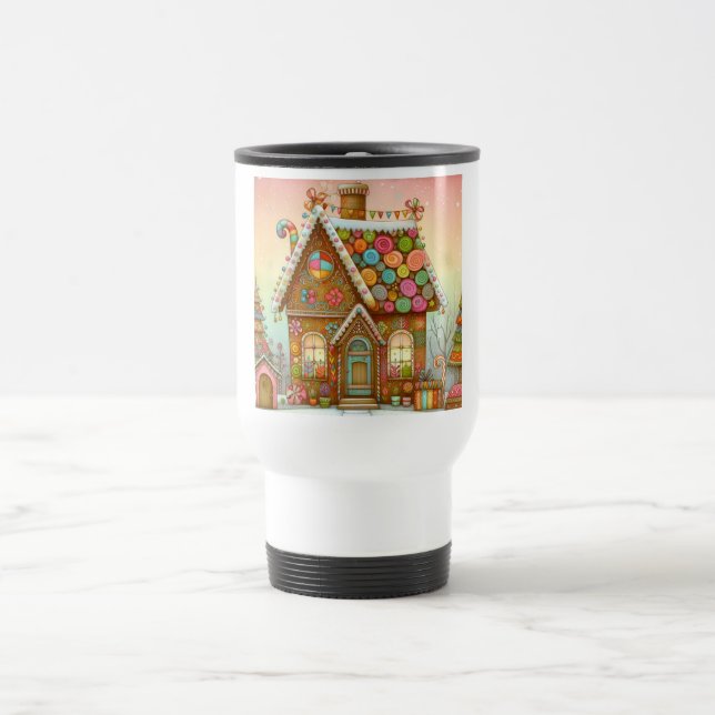 Mug De Voyage Cute, maison de pain d'épices (Centre)